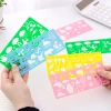 Creative children's multi-functional pattern universal ruler set, cute art drawing ruler, student stationery gift wholesale Application Scenario